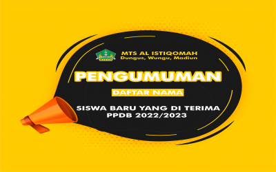 PENGUMUMAN SISWA BARU YANG DITERIMA PADA PPDB 2022